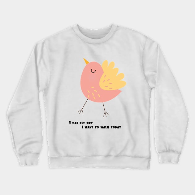 bird walking Crewneck Sweatshirt by eman4art